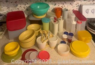Impressive Collection of Tupperware Including A Condiment Holder