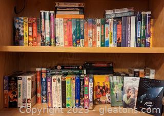 Large Collection of VHS & 4 DVDs 