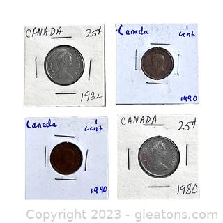 4 Collectible Coins from Canada