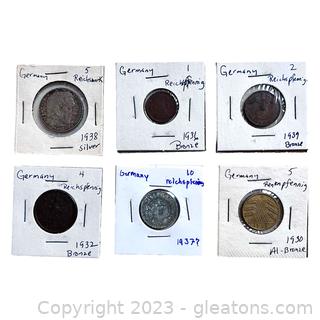 Collection of Valuable Coins from Germany (1930's)