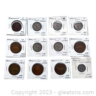 Large Collection of Valuable Coins from Mexico (1940's)