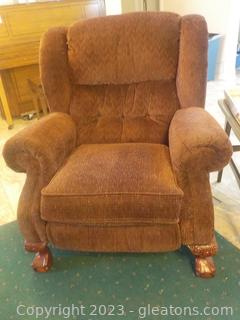 Vintage Upholstered Manual Reclining Easy Chair