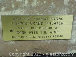 Historical Brick; A Remembrance of Grand Old Lady
