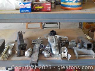 Lot of Trailer Hitches, Sway Bars and Like Implements