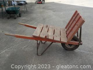 Repurposed Vintage Wheelbarrow in Working Condition