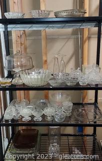 Glassware, Crystal, Casserole Dishes
(Shelves not Included)