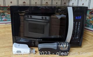 Home Microwave, Food Saver Fresh Saver, & Smith’s Electric Knife Sharpener
