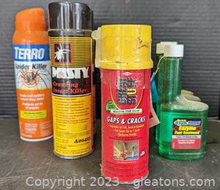 Crawling Insect Killer, Insulating Foam Sealant, & Enzyme Fuel Treatment