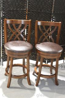 Pair of Swivel Counter Height Chairs