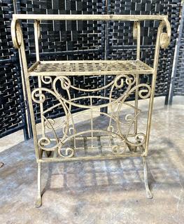 Elegant Iron and glass Side Table