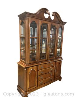 Solid Wood Lighted China Cabinet/Buffet