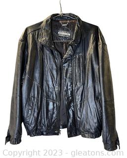 Members Only Black Mens Leather Jacket