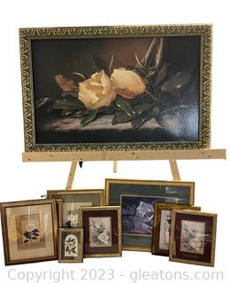 Large Collection of Mostly Framed Magnolia Prints