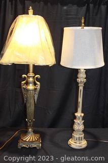Two Classic Table Top Lamps