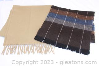 Royal-Scot Cashmere Brown Scarf & Via Como Lambswool Scarf