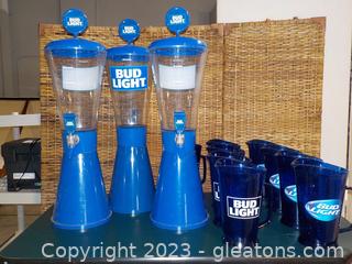 Budlight Light Beverage Dispenser and Pitcher Lot