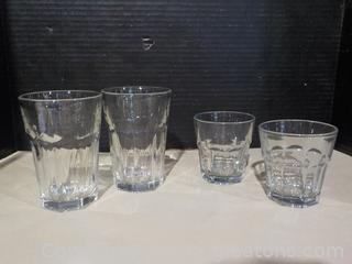 2 Sizes of Restaurant Grade Glasses by Libbey Duratuff (Some Glasses not in 1st Picture) 