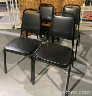 Black Restaurant Style Dining Chairs (4 pcs)