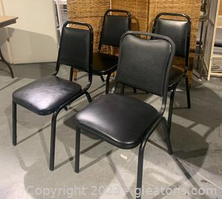 Black Restaurant Style Dining Chairs (4 pcs)