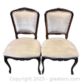 Pair of Beautiful French Style Dining Chairs