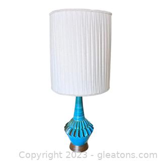 Amazing Turquoise Ceramic Table Lamp