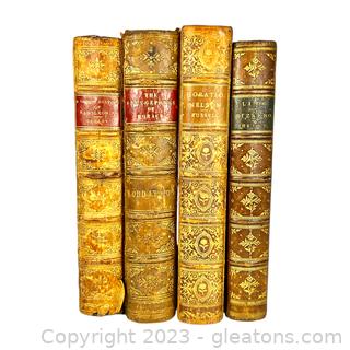 Set of 4 Antique Books From Great Britain