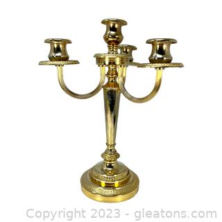 Antique French Gold Plated Candelabra (Possibly Christofle)