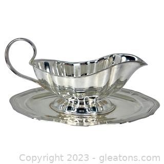 Beautiful Silver Plated Gravy Boat