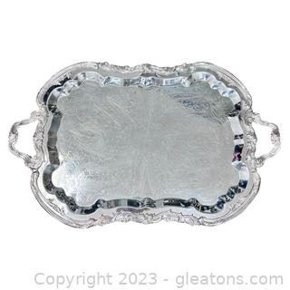 Large Vintage Silver Plated Tray