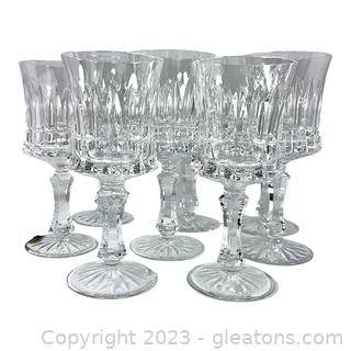 Set of 8 Villeroy & Boch Crystal Wine Glasses/Water Goblets