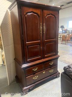 Cherry Wood Armoire By Thomasville Furniture