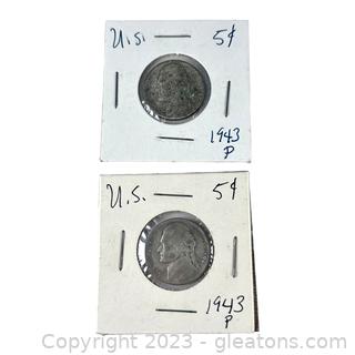 1943 Jefferson Nickel Coins