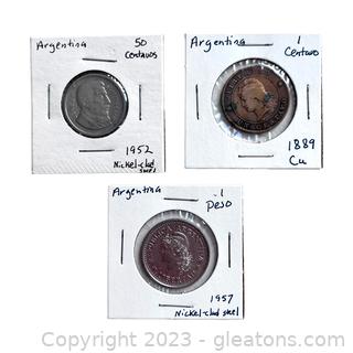 Collection of Valuable Coins from Argentina