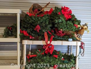 Christmas Wreath, Lights, & More 
