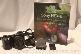 Sony 16.1 Mega Pixels Digital Camera with Sony NEX-6 Book 