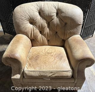 Ethan Allen Leather Club Chair (A) 