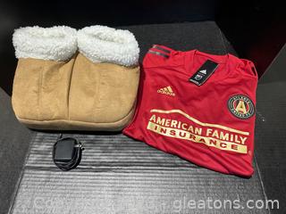 Cozy Feet Warmer/Massger & Addidas/Atlanta United Shirt  (Lot of 2)      