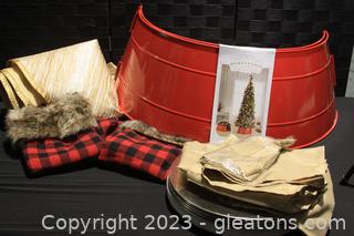 Lovely Christmas Lot with Red Tree Collar & More 