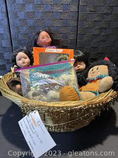 Fun Basket of Dolls & Doll Accessories