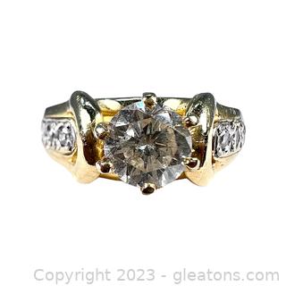 14kt Yellow Gold ¾ ct Diamond Engagement Ring