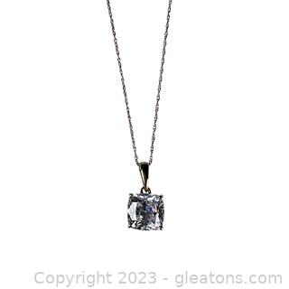 10kt/14kt Rose Gold Cubic Zirconia Necklace