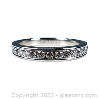 Brand New 14kt White Gold ¼ ct Round Diamond Band