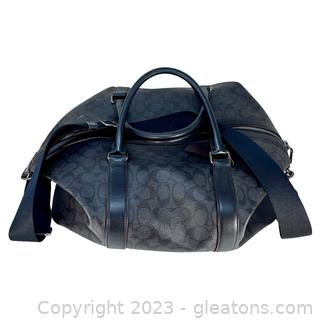 Authentic Coach Black/Gray Weekender Duffle Bag