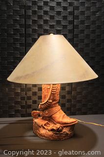 Western Boot Table Lamp 