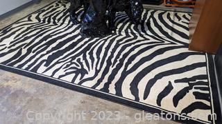 Safavich Lyndhurst Collection Indoor/Outdoor Zebra Print Area Rug