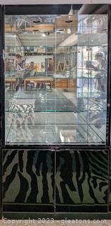 Black Lacquer Modern Curio Display Cabinet (B)
