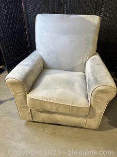 Light Grey Micro Suede Rocking/Swivel Chair 