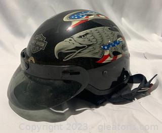 Vintage Harley Davidson Patriotic Helmet 