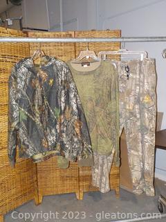 3 Pieces of Camoflage Clothing, Size XL