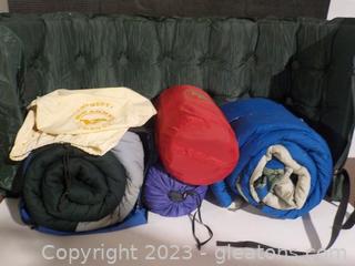 4 Sleeping Bags and One Blow-Up Pad 